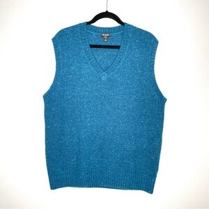 Todd Snyder Mens Cambridge Vest Sleeveless Wool Knit In Cornflower Blue Size L